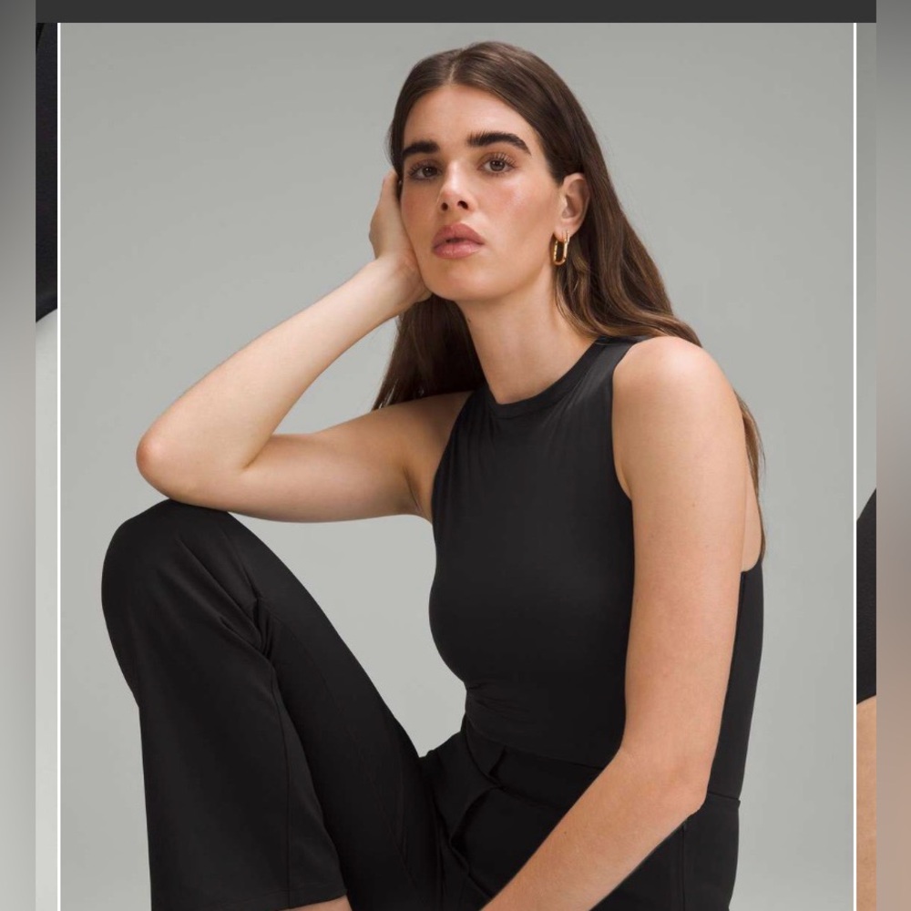 Lululemon Wundermost Ultra-Soft Nulu High-Neck Sleeveless Bodysuit Black Small